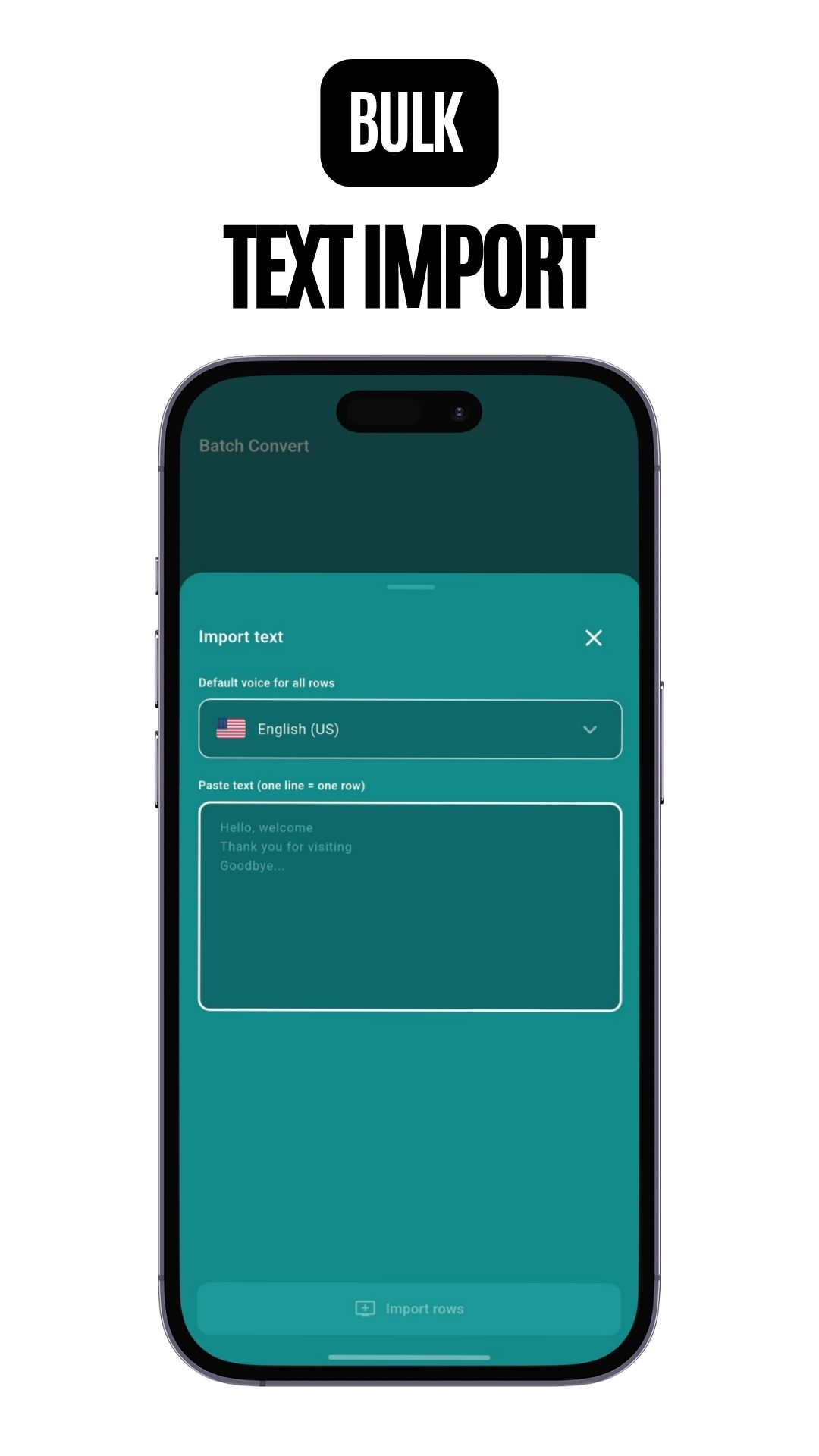 Bulk Import UI